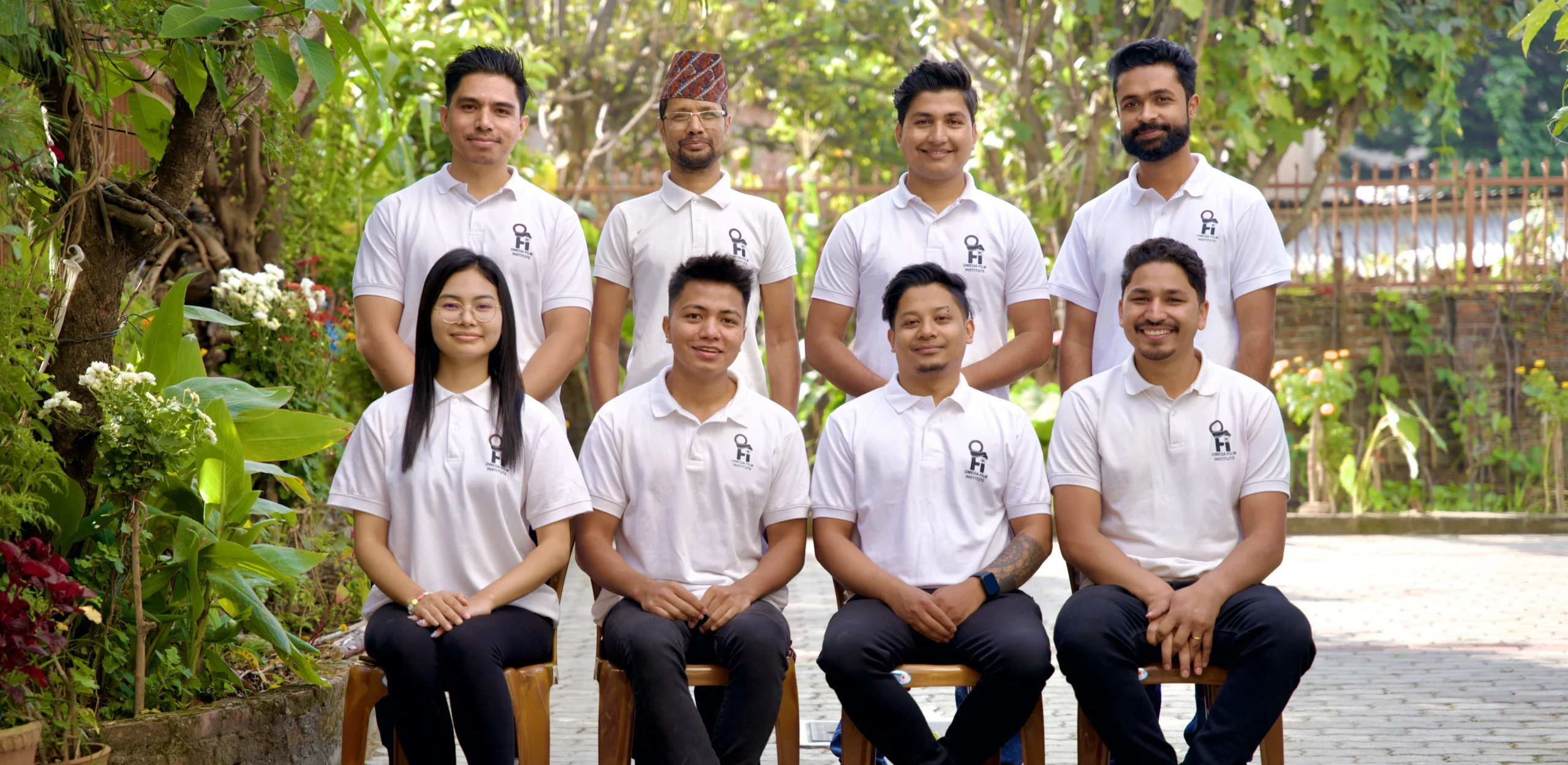 Group photo of the experienced faculty members at Omega Film Institute Nepal, the best film school in Nepal.